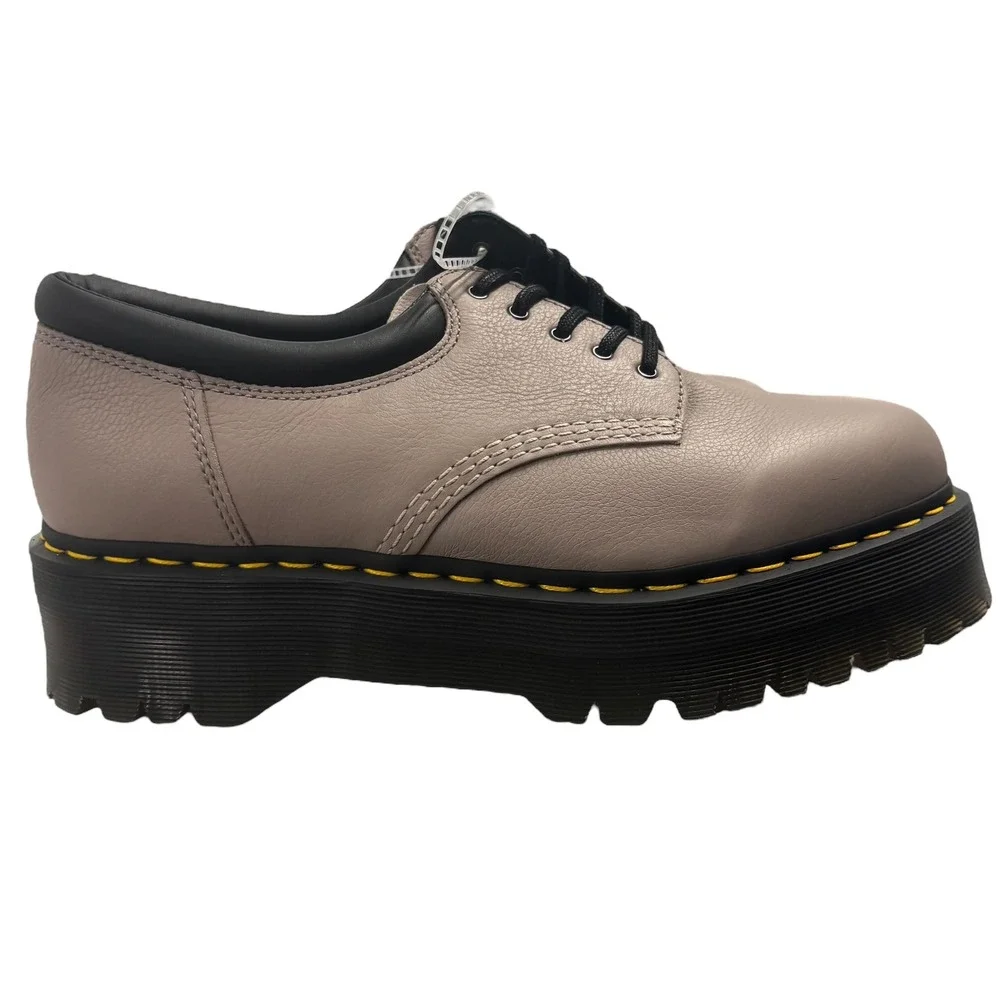 Dr.‎ Martens 1461 Quad Platform Shoes Leather Oxford Mauve Black Size 13*